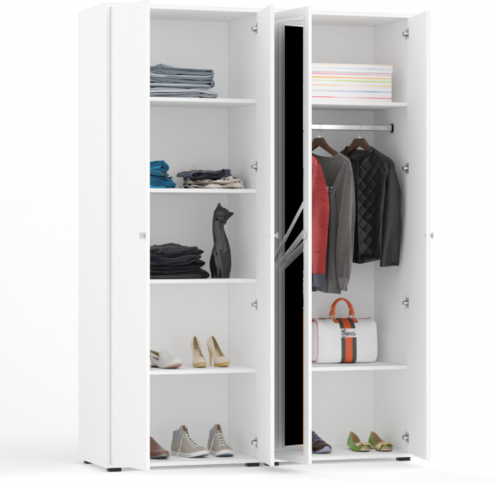 Камелия Шкаф 4-х створчатый, белый