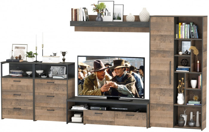 Трувор Гостиная 103, дуб гранж песочный/интра