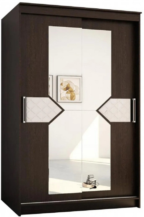 Николь Шкаф-купе 2 (Венге / Лиственница светлая)