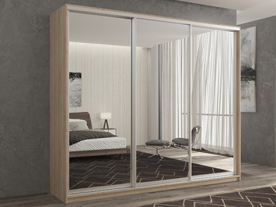 Шкаф-купе Кааппи 1 Сонома Светлый 240х45х230 см