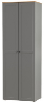 Остин 13.336.02 Шкаф для одежды(две двери), цвет серый графит/дуб крафт золотой, ШхГхВ 80х54,6х229,8 см.