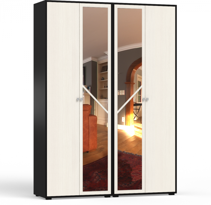 Камелия Шкаф 4-х створчатый, венге/дуб лоредо