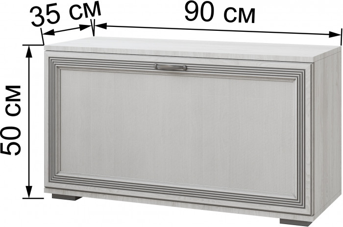 Ливорно Тумба ЛТ-31 ясень анкор светлый патина серебро