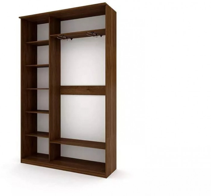 Шкаф купе Модерн 1490х450 2-х дверный 2-х секционный фотопечать №3 венге