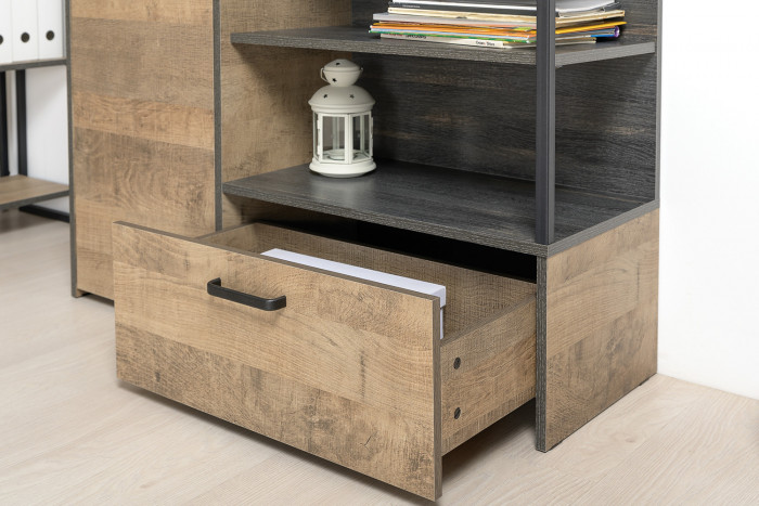 Трувор Гостиная 004, цвет дуб гранж песочный/интра, ШхГхВ 175х37х195 см., универсальная сборка