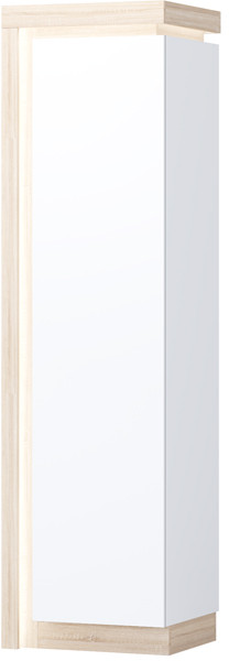 Астра Пенал №2, Белый глянец/Сонома (подсветка)