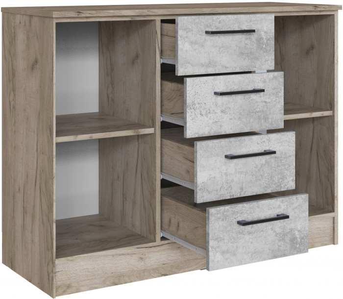 Спальня Вегас, композиция 1, Дуб крафт серый/Цемент