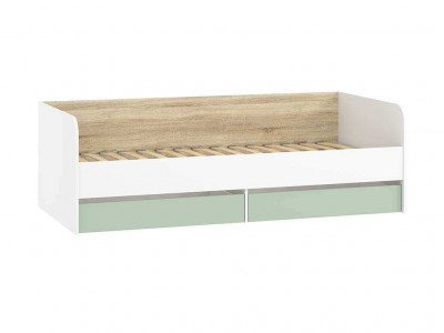 НМ 041.38 кровать Банни белый/дуб сонома/макарун