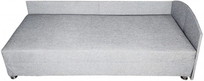 Кровать тахта односпальная 80х185, правый угол, рогожка, серый