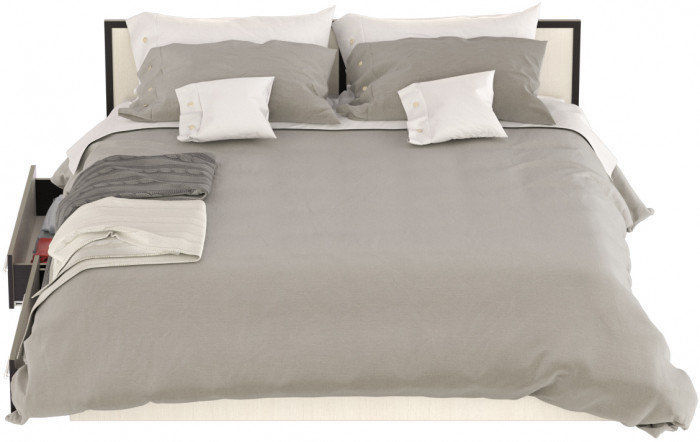 Сакура Кровать с ящиками 1800, венге/дуб лоредо