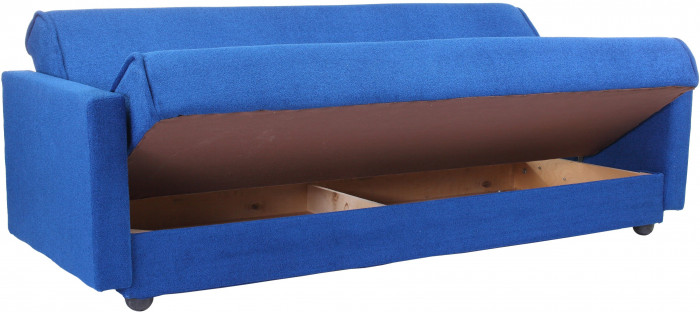 Раскладной диван-кровать, прямой, книжка, цвет синий, Милан 140