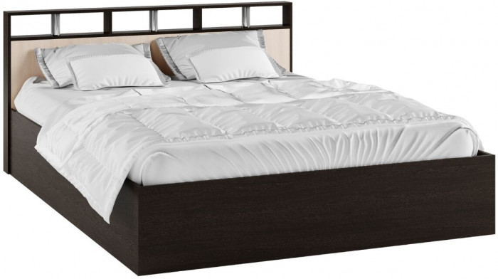 Кровать Ненси-2 венге/дуб молочный + основание ЛДСП 140