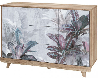 Комод &quot;Мегаполис&quot; КМ-15 Дуб каньон/фотопечать &quot;Бали&quot;