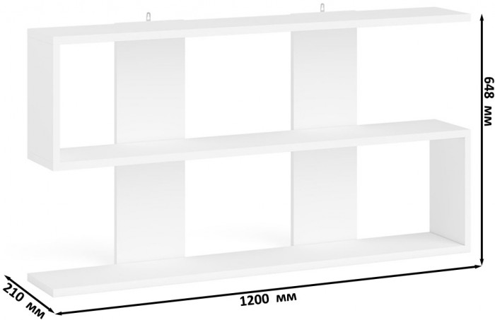 Мори Стол письменный МСП1200.1 + Комод МК800.1 + Полка 1200, цвет белый, ШхГхВ 200,8х50х209,6 см., универсальная сборка