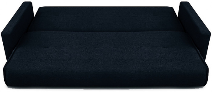 Раскладной диван-кровать, прямой, книжка, цвет черный, Милан 140