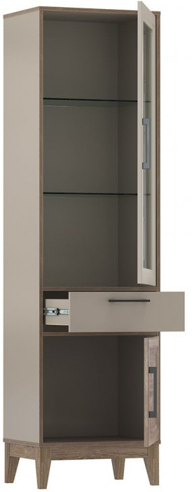 Сарита шкаф пенал 75.09 Серый камень / Дуб Давос