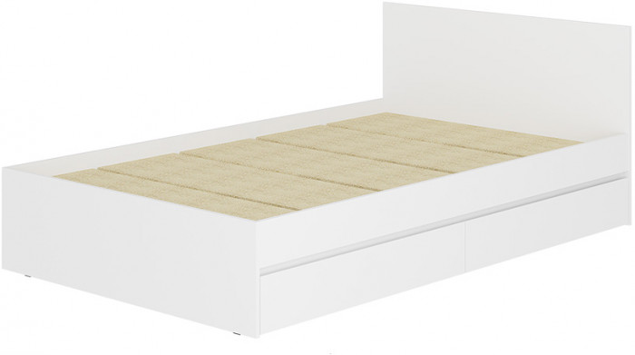 Кровать 1,2 м Симпл КР-07, белый