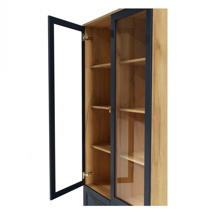 Шкаф-витрина 2-х дверная Вега Сапфир