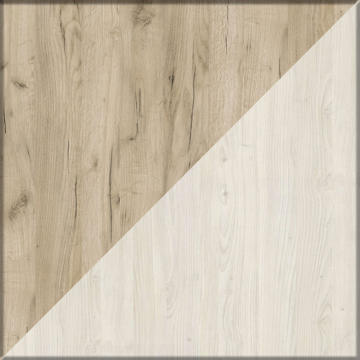 Трюмо 4-25102дкс/скан.д.б. Сицилия, цвет дуб крафт серый/скандинавское дерево белое, ШхГхВ 100,2х43,2х164,5 см., НЕ универсальная сборка