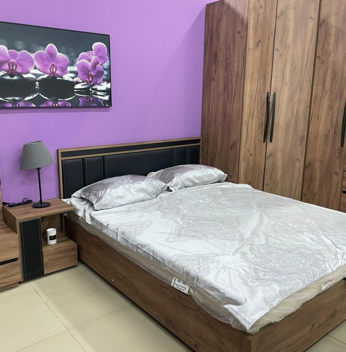 Кровать с подъемным механизмом Nature 308 Люкс 140х200, дуб табачный