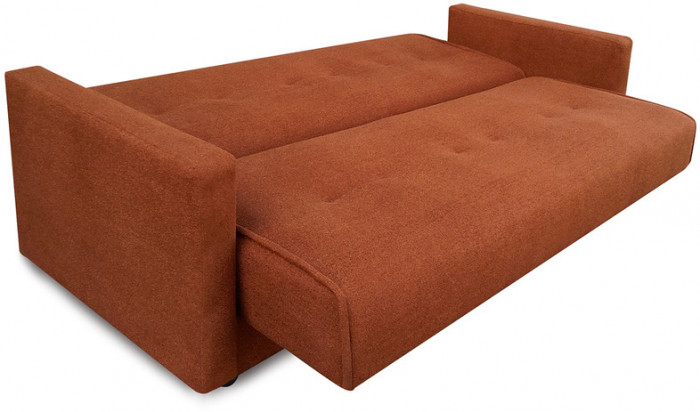 Раскладной диван-кровать, прямой, книжка, цвет коричневый, Милан 120