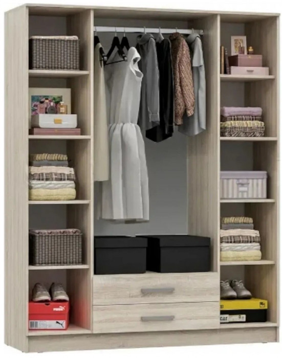 Модульная спальня Мартина, композиция 2 (Белый глянец, Венге)