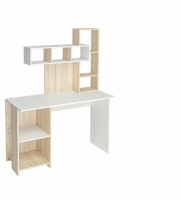 стол компьютерный Олимп дуб сонома/белый