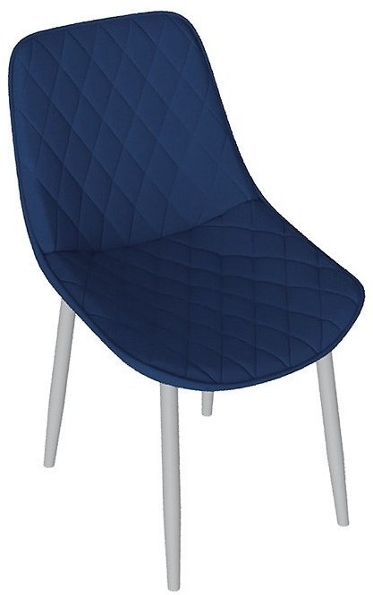 OSCAR Стул (Белый муар/Велюр L005 синий)
