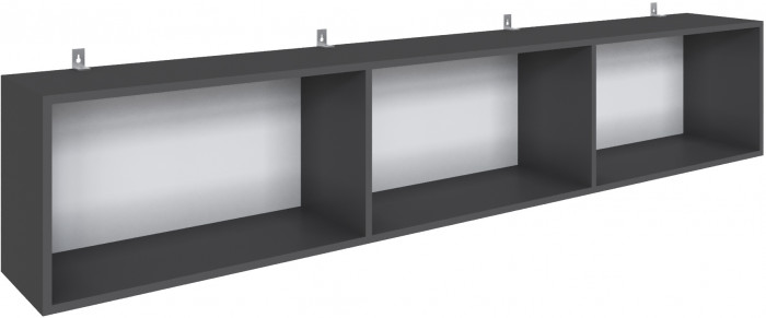 Полка Мадрид навесная (2,03), Графит серый