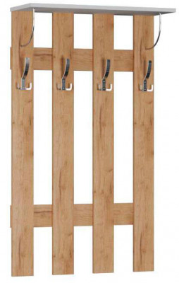 Ямайка Вешалка ЯПВ-1 (700*1200*260) дуб крафт золотой/белый