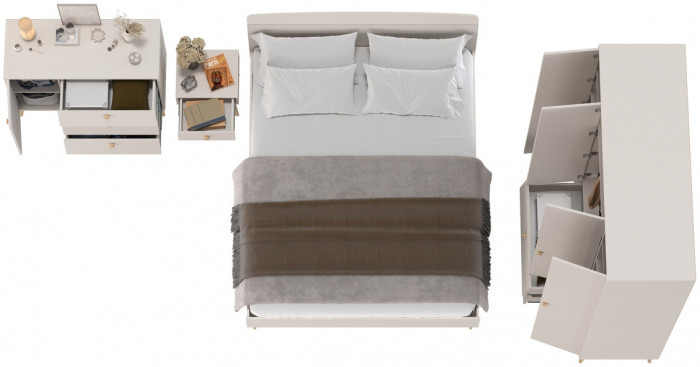 Афина Спальня 30-1600, кашемир серый