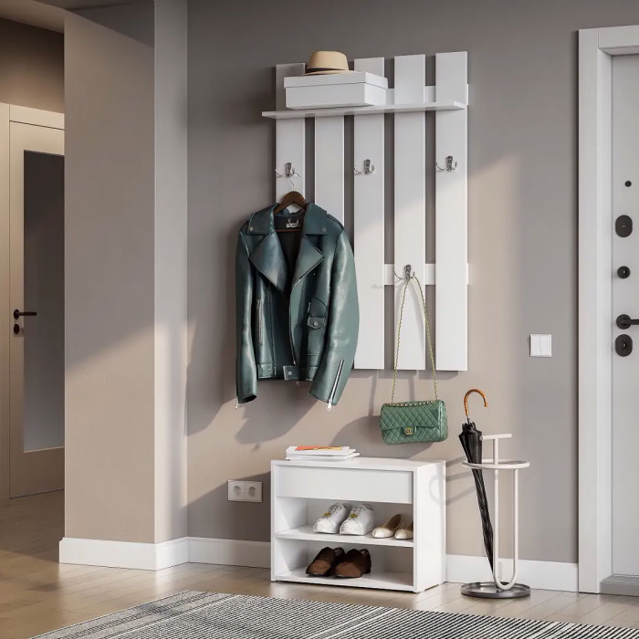 мс Айден ВШ06-800 белый ЛДСП/белый ЛДСП