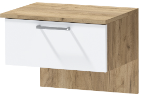 Тумба приставная "Иннэс-7", Крафт золотой/Белый