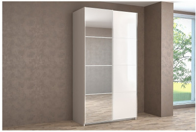 Шкаф-купе Иннэс-5 1200 Ф1/Ф2, Бодега/Белый глянец