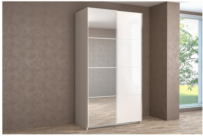 Шкаф-купе Иннэс-5 1200 Ф1/Ф2, Бодега/Белый глянец