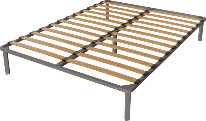 Кровать 160 Гавана с ортопед. основанием, Белый/Графит серый