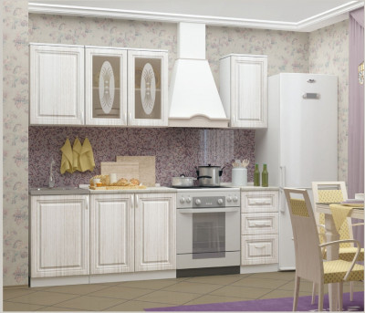 Кухня МДФ Констанция 1700 компоновка 1 (Сандал)