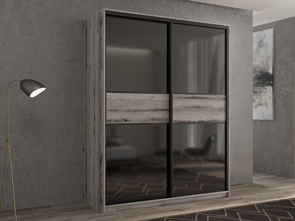 Шкаф-купе Кааппи 12 Эвок Окаменелый 130х60х230 см