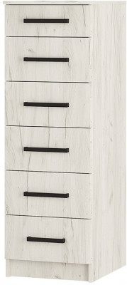 Комод высокий Фиеста, Дуб крафт белый