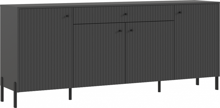 Оливия Комод графит/графит софт (металл)