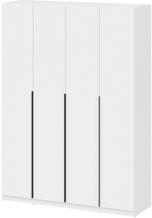 Шкаф распашной с наполнением (11 полок + штанга) ШК 5 (1600), Белый