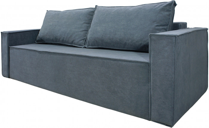 Диван-еврокнижка Лофт Люкс 140, велюр серый