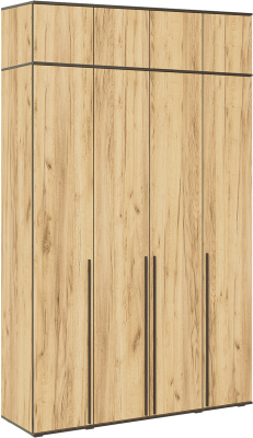 Норд Шкаф 4-х створчатый 1600 + Норд Антресоль к шкафу 1600 Дуб Крафт