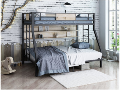 Двухъярусная кровать Гранада 140 П (Черный)