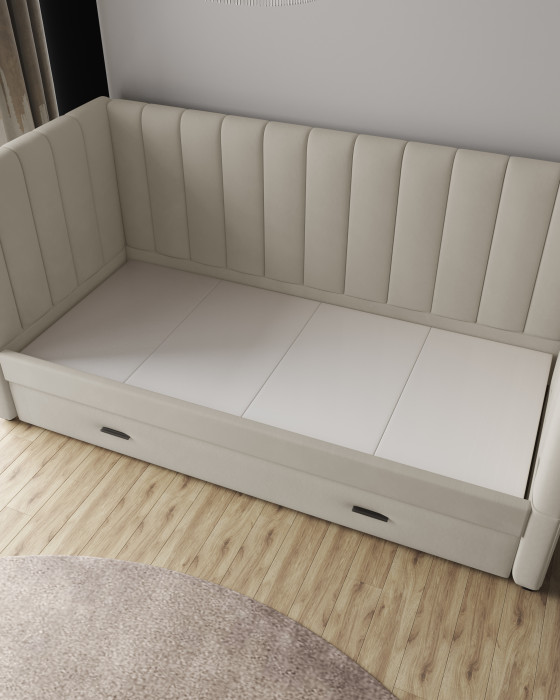 Подростковая кровать "Нега" с бортами (интерьерная), Бежевый