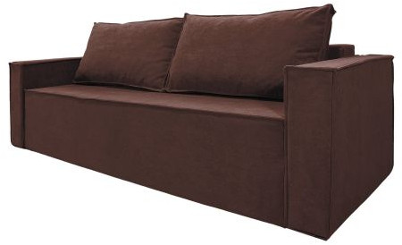 Диван-еврокнижка Лофт Люкс 140, велюр коричневый