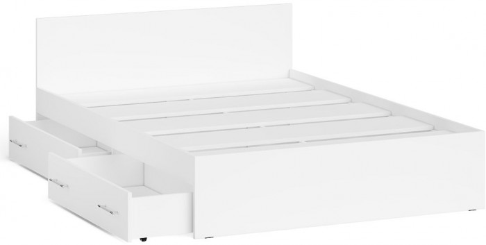Мори Кровать с ящиками 1400, белый
