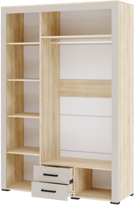 Шкаф 3-х створчатый "Адель" - Дуб сонома/Кашемир