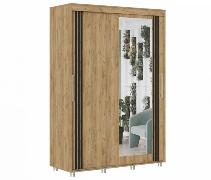 Форест Шкаф-купе 1500, крафт золотой