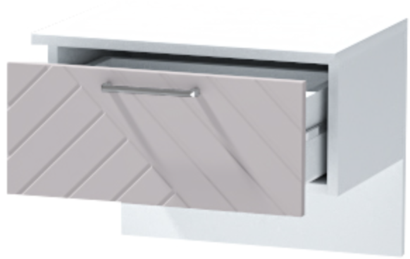 Тумба приставная "Иннэс-7", Белый/Грэй софт